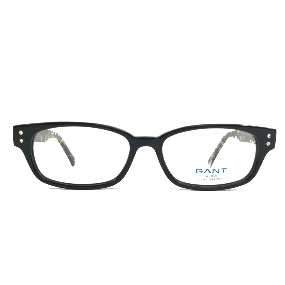 Gant Eyeglasses Frames GW HAYE BLK Black Tortoise Rectangle Crystals 49-15-135